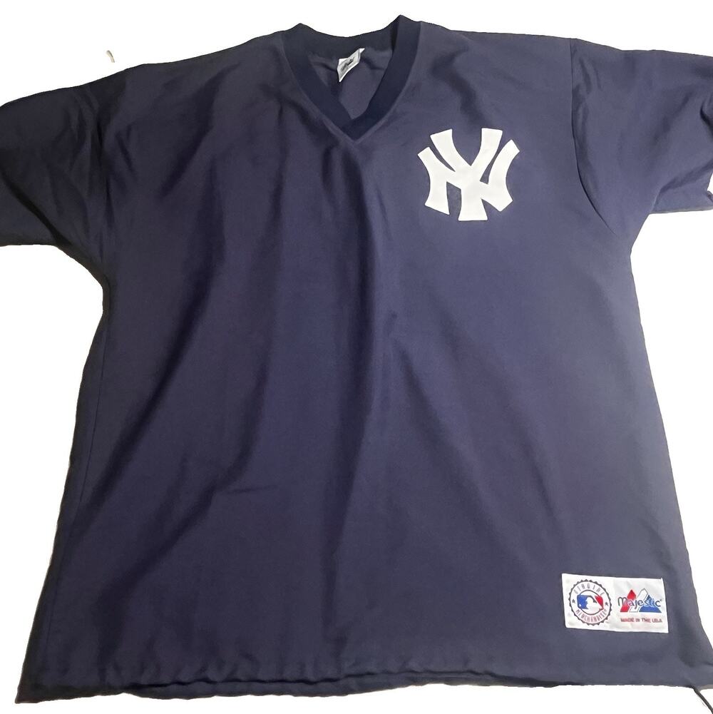 Vintage Majestic New York Yankees Pullover Windbreaker Jersey XL MLB Made USA